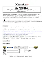 Preview for 1 page of XtendLan XL-ADH11A Quick Start Manual