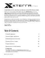 Preview for 2 page of Xterra EGR200 ROWER Owner'S Manual