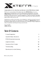 Preview for 3 page of Xterra ERG220 ROWER Owner'S Manual