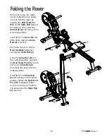 Предварительный просмотр 18 страницы Xterra ERG220 ROWER Owner'S Manual