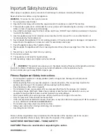 Предварительный просмотр 4 страницы Xterra ERG550W Owner'S Manual