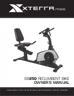 Xterra SB250 Owner'S Manual preview