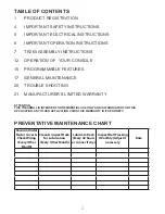 Preview for 2 page of Xterra TR260 Owner'S Manual