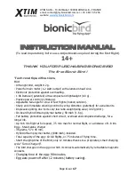 Предварительный просмотр 1 страницы Xtim bionicbird Instruction Manual