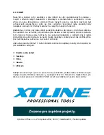 Preview for 7 page of XTline XT0195 Original Instruction Manual