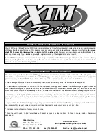 Предварительный просмотр 20 страницы XTM Racing 146300 Assembly And Operating Instructions Manual