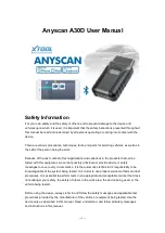 Xtool Anyscan A30D User Manual preview