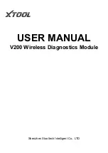 Preview for 1 page of Xtool V200 User Manual