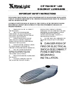 Preview for 1 page of XtraLight CITYSAVER Important Safety Instructions Manual