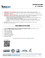 Preview for 2 page of XtraLight UVCH240254WH Operational & Maintenance Manual