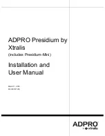 Xtralis ADPRO Presidium Installation And User Manual предпросмотр