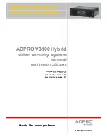 Xtralis ADPRO V3100 Hybrid User Manual предпросмотр