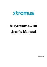 Xtramus NuStreams-700 User Manual preview