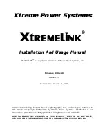 Xtreme Power Systems XtremeLink Installation And Usage Manual preview