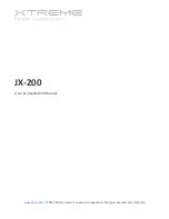 Xtreme JX-200 User & Installation Manual предпросмотр