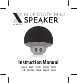 XTRONIC Mushroomspeaker Instruction Manual предпросмотр