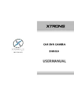 Xtrons DVR019 User Manual preview