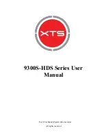 Preview for 1 page of XTS 9300S-HDS Series User Manual