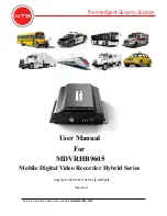 Предварительный просмотр 1 страницы XTS MDVRHB9605 User Manual