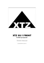 XTZ 80.1 FRONT Owner'S Manual preview