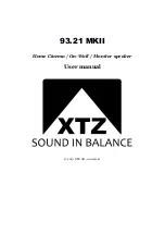 Предварительный просмотр 1 страницы XTZ 93.21 MKII User Manual