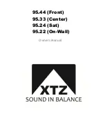 XTZ 95.22 Owner'S Manual preview