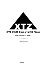 XTZ 99.25 Center MKII Piano User Manual preview