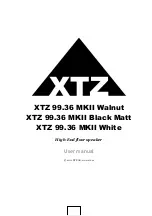 XTZ 99.36 MKII Black Matt User Manual preview