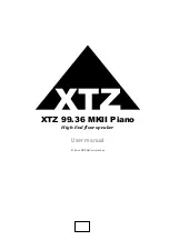 XTZ 99.36 MKII Piano User Manual preview