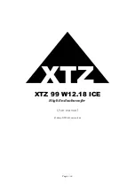 Preview for 1 page of XTZ 99 W12.18 ICE User Manual