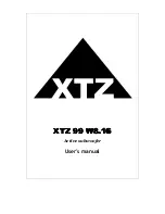 XTZ 99 W8.16 User Manual preview