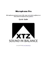 Preview for 1 page of XTZ Microphone Pro Quick Manual