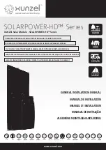 XUNZEL SOLARPOWER-HD Series General Installation Manual preview