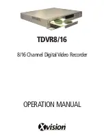 Preview for 1 page of XVision TDVR8/16 Operation Manual