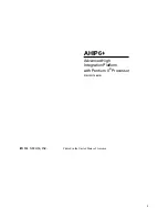 Preview for 1 page of Xycom AHIP6+ Manual