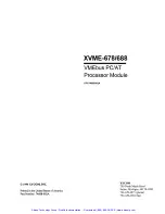 Preview for 2 page of Xycom XVME-678 Manual