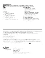 Preview for 12 page of Xylem 10SHV Installation, Operation And Maintenance Instructions