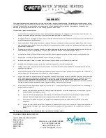 Предварительный просмотр 21 страницы Xylem CWM141-V3 Installation, Operating & Safety Instructions