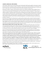 Preview for 32 page of Xylem DRAINAGE RED JACKET Series Installation, Operation And Maintenance Instructions