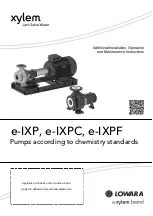 Предварительный просмотр 1 страницы Xylem e-IXP Additional Installation, Operation And Maintenance Instructions