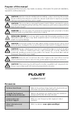 Предварительный просмотр 2 страницы Xylem FLOJET R3521 Series Instruction Manual