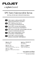 Xylem FLOJET SPC Semi-Submersible Series Installation And Operation Manual preview