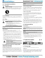 Preview for 8 page of Xylem GOULDS 2GFK2412H Installation, Operation And Maintenance Manual