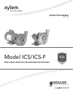 Предварительный просмотр 1 страницы Xylem GOULDS ICS Instruction Manual