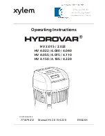 Xylem HYDROVAR HV 2.015 Operating Instructions Manual предпросмотр