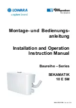 Предварительный просмотр 1 страницы Xylem Lowara Baureihe Series Installation And Operation Instruction Manual