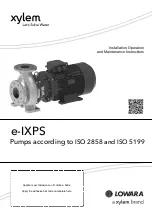 Xylem Lowara e-IXPS Installation, Operation And Maintenance Instructions предпросмотр