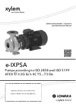 Xylem Lowara e-IXPSA Additional Installation, Operation And Maintenance Instructions предпросмотр