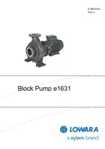 Предварительный просмотр 1 страницы Xylem Lowara e1631 Installation, Operation And Maintenance Manual