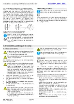 Предварительный просмотр 90 страницы Xylem Lowara MP Installation, Operation And Maintenance Instructions